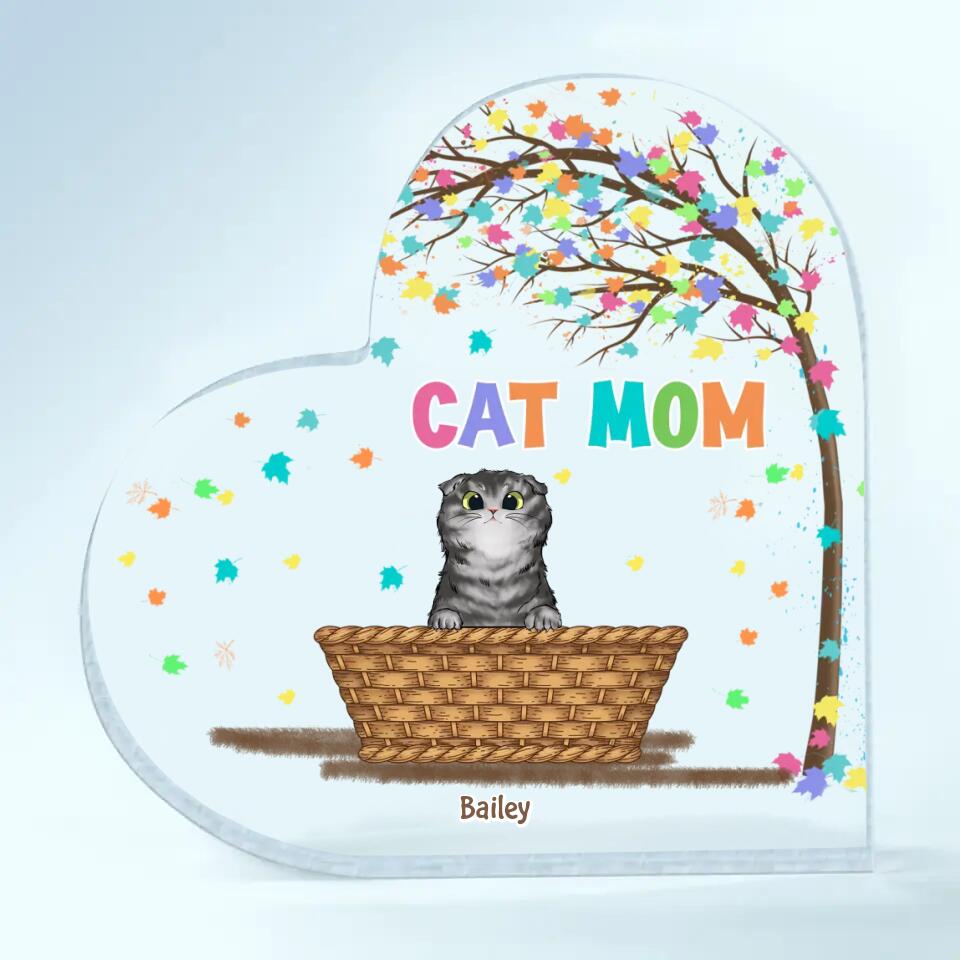 Personalized Heart-shaped Acrylic Plaque - Gift For Pet Lover - Dog Mom Cat Mom ARND037