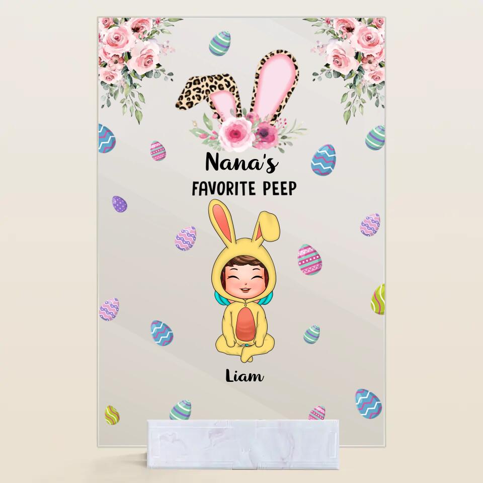 Grandma's Favourite Peeps  - Personalized Acrylic Plaque - Easter Gift For Grandma