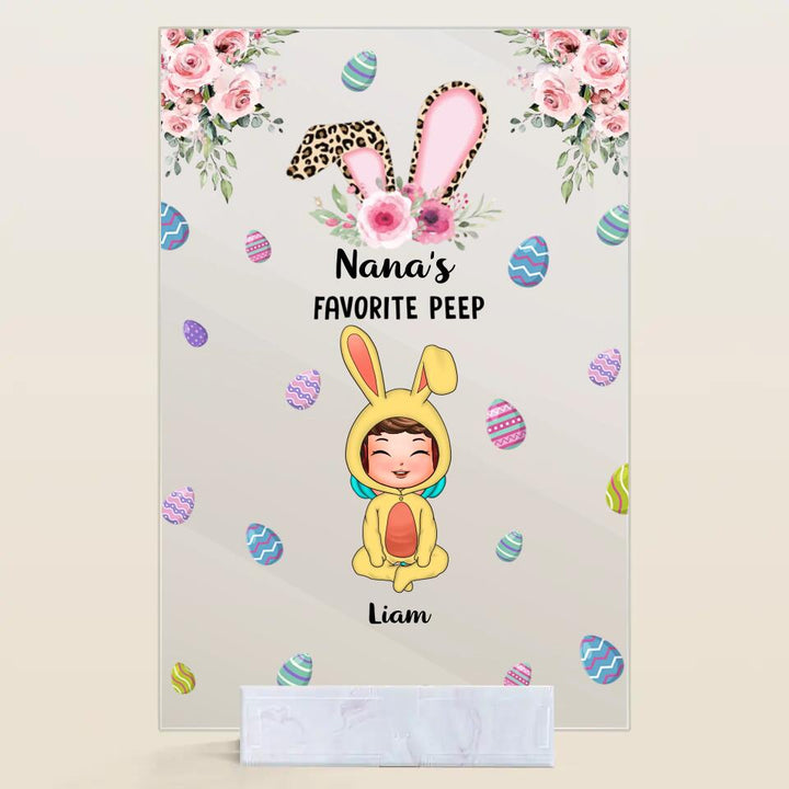 Grandma's Favourite Peeps  - Personalized Acrylic Plaque - Easter Gift For Grandma