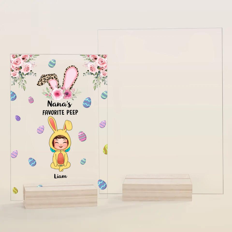 Grandma's Favourite Peeps  - Personalized Acrylic Plaque - Easter Gift For Grandma