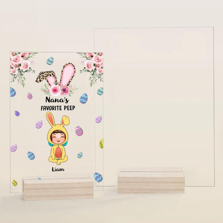 Grandma's Favourite Peeps  - Personalized Acrylic Plaque - Easter Gift For Grandma
