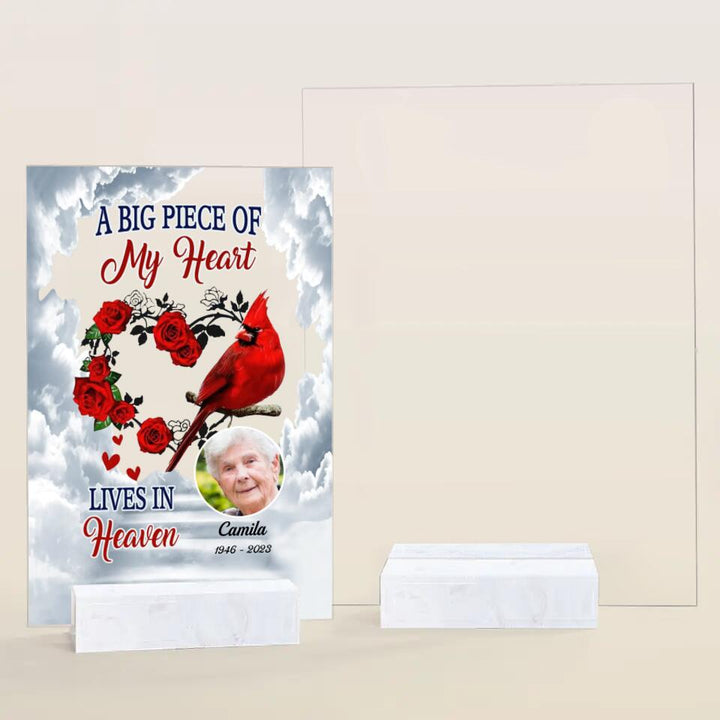 Personalized Acrylic Plaque - Gift For Family Member - A Big Piece Of My Heart ARND0014