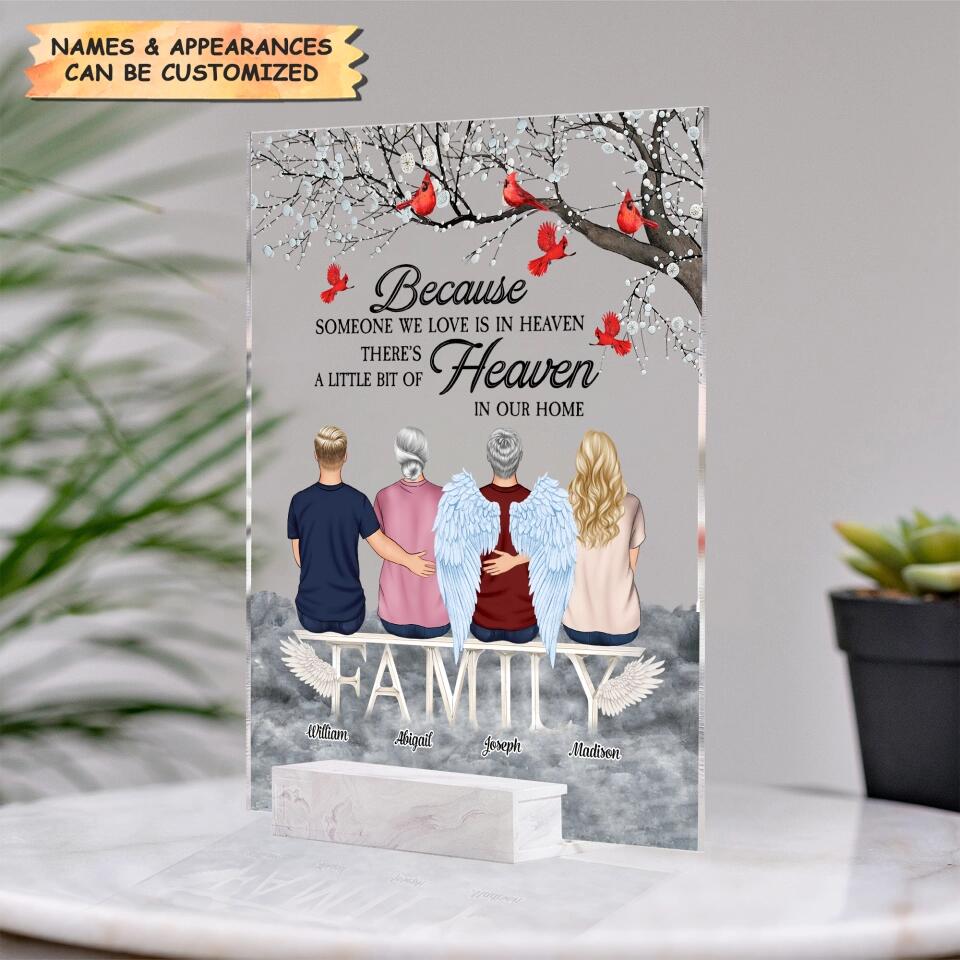Personalized Acrylic Plaque - Gift For Family Member - A Hug From Heaven ARND037