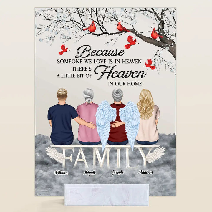Personalized Acrylic Plaque - Gift For Family Member - A Hug From Heaven ARND037