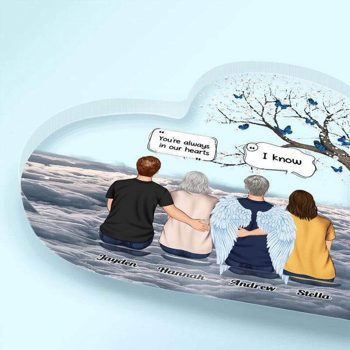 Personalized Heart-shaped Acrylic Plaque - Gift For Family Member - Forever In My Heart ARND037