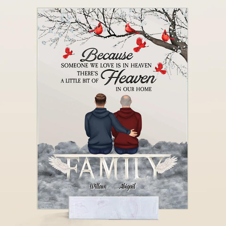 Personalized Acrylic Plaque - Gift For Family Member - A Hug From Heaven ARND037