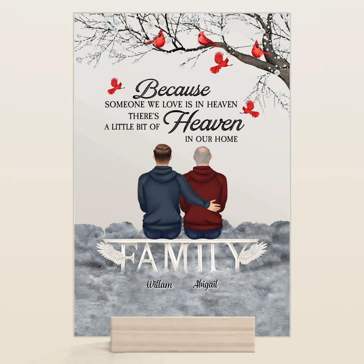 Personalized Acrylic Plaque - Gift For Family Member - A Hug From Heaven ARND037