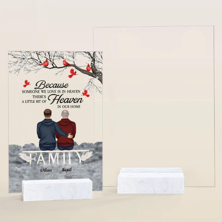 Personalized Acrylic Plaque - Gift For Family Member - A Hug From Heaven ARND037