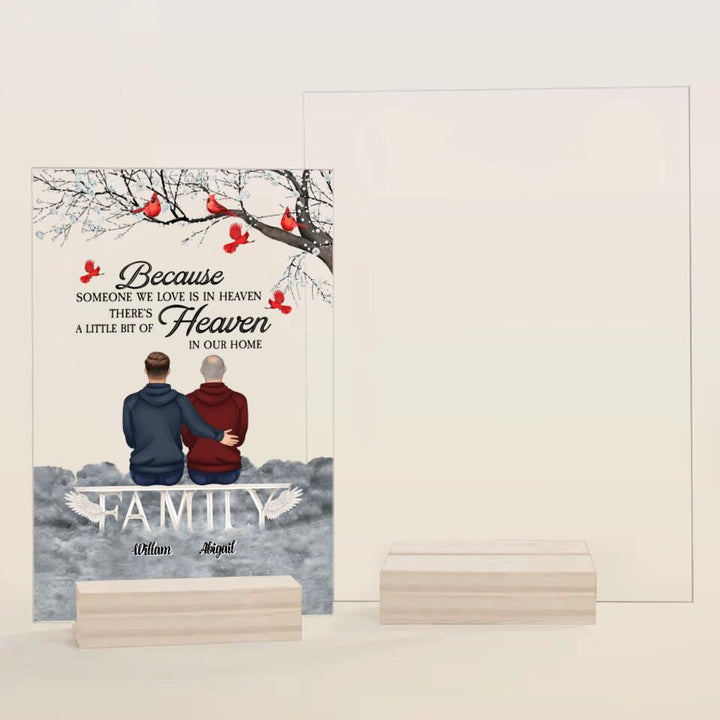 Personalized Acrylic Plaque - Gift For Family Member - A Hug From Heaven ARND037