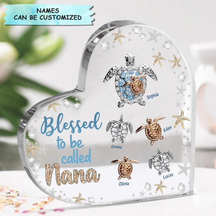Personalized Heart-shaped Acrylic Plaque - Gift For Grandma - Blessed To Be Called Grandma ARND005