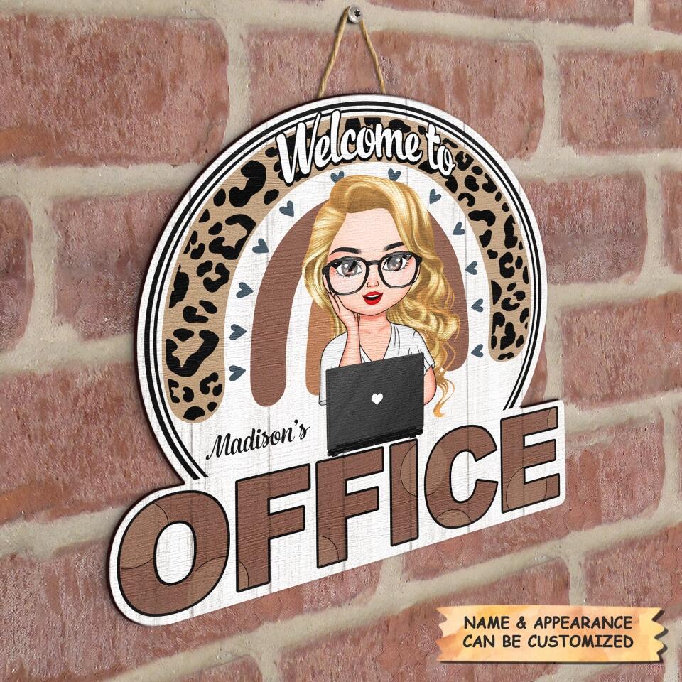 Personalized Door Sign - Gift For Office Staff - Welcome To My Office ARND005
