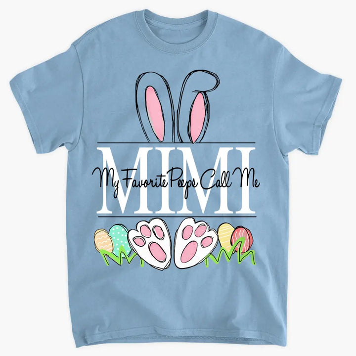 My Favorite Peeps Call Me Grandma - Personalized T-shirt - Easter Gift For Grandma