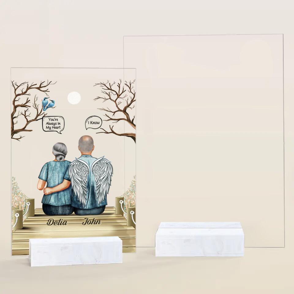 Personalized Acrylic Plaque - Gift For Family Member - You're Always In My Heart ARND0014