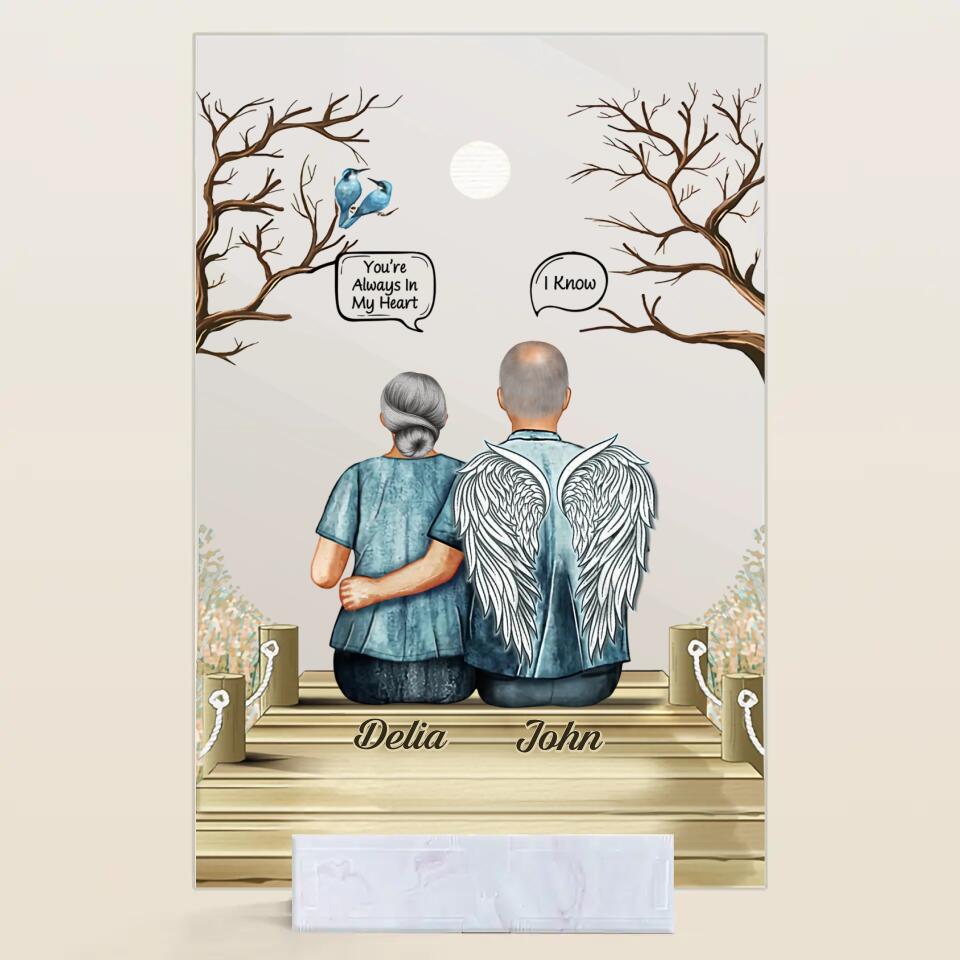 Personalized Acrylic Plaque - Gift For Family Member - You're Always In My Heart ARND0014