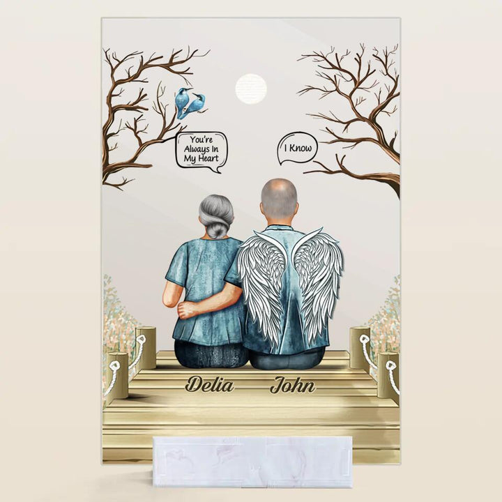 Personalized Acrylic Plaque - Gift For Family Member - You're Always In My Heart ARND0014