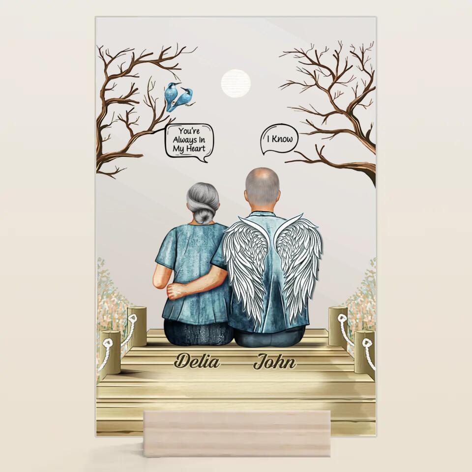 Personalized Acrylic Plaque - Gift For Family Member - You're Always In My Heart ARND0014