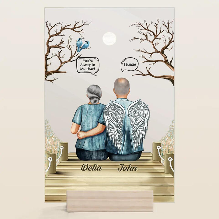 Personalized Acrylic Plaque - Gift For Family Member - You're Always In My Heart ARND0014