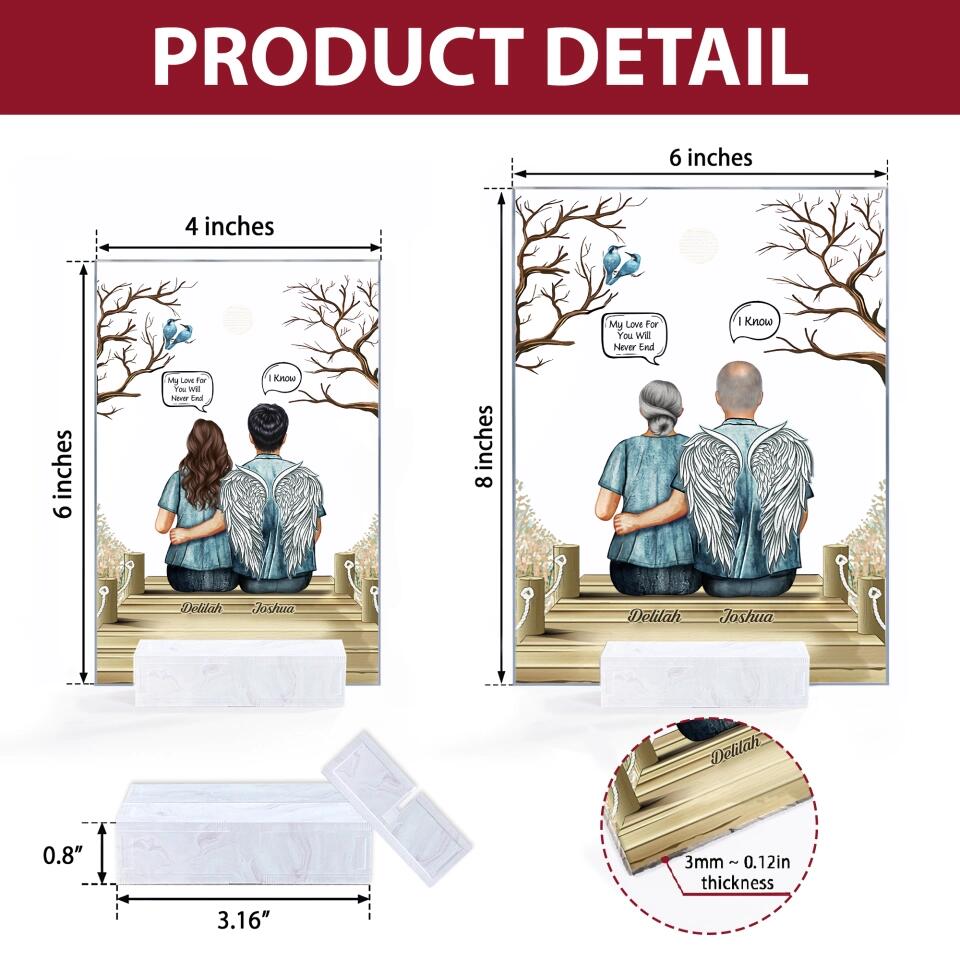 Personalized Acrylic Plaque - Gift For Family Member - You're Always In My Heart ARND0014