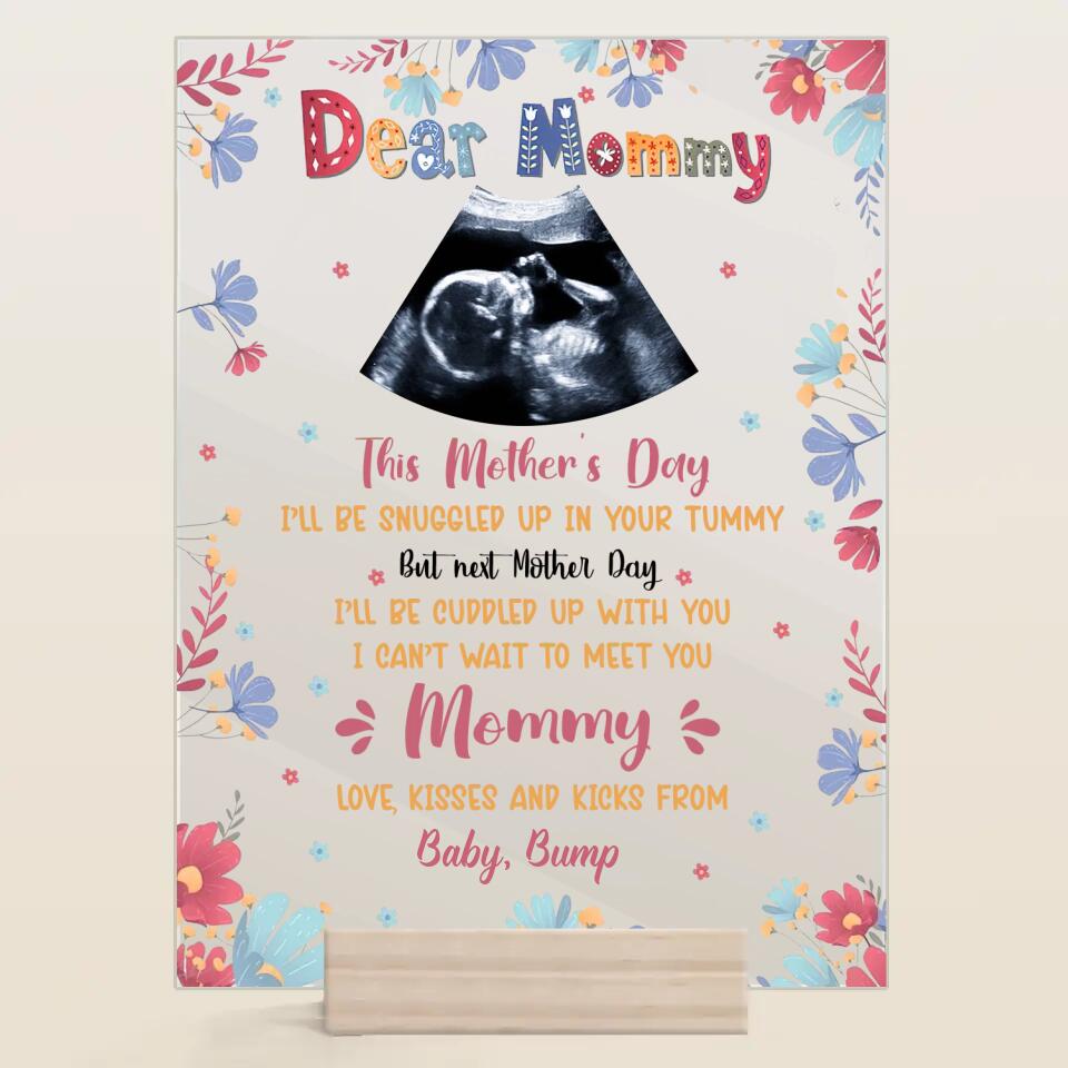 Personalized Acrylic Plaque - Gift For Mom - This Mother Day Ill Be Snuggle ARND0014