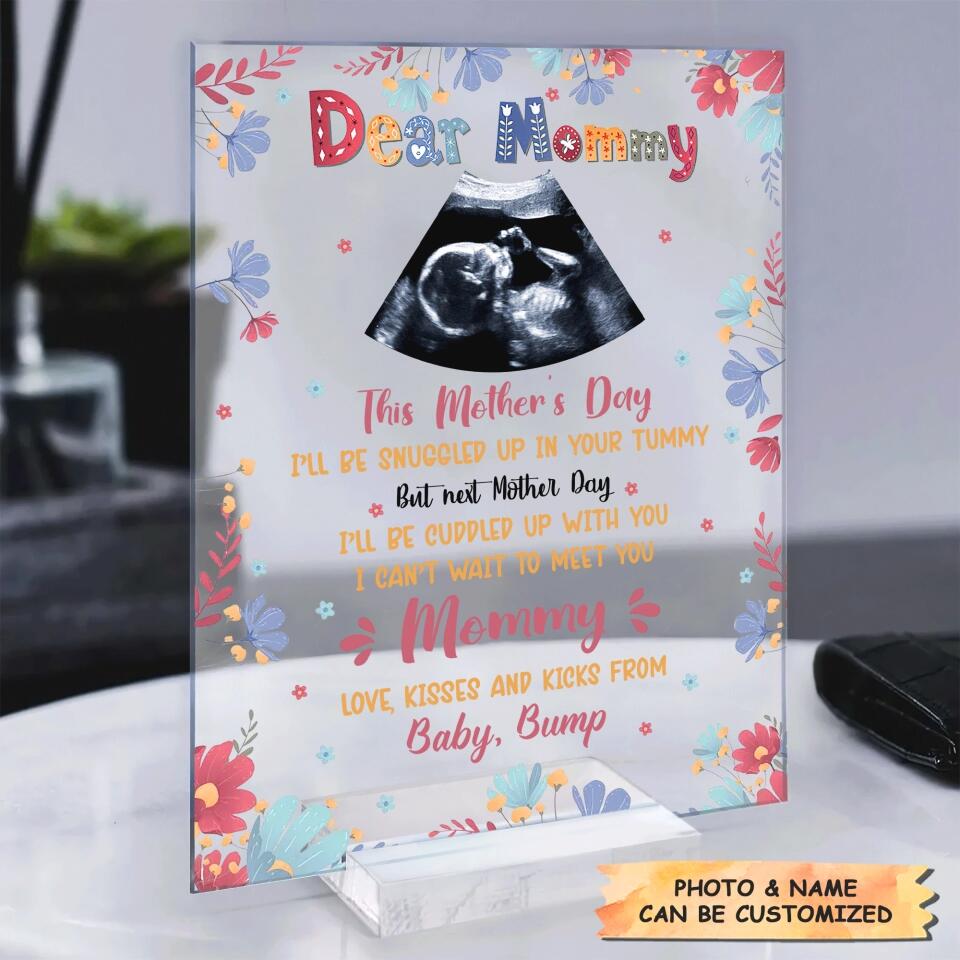 Personalized Acrylic Plaque - Gift For Mom - This Mother Day Ill Be Snuggle ARND0014