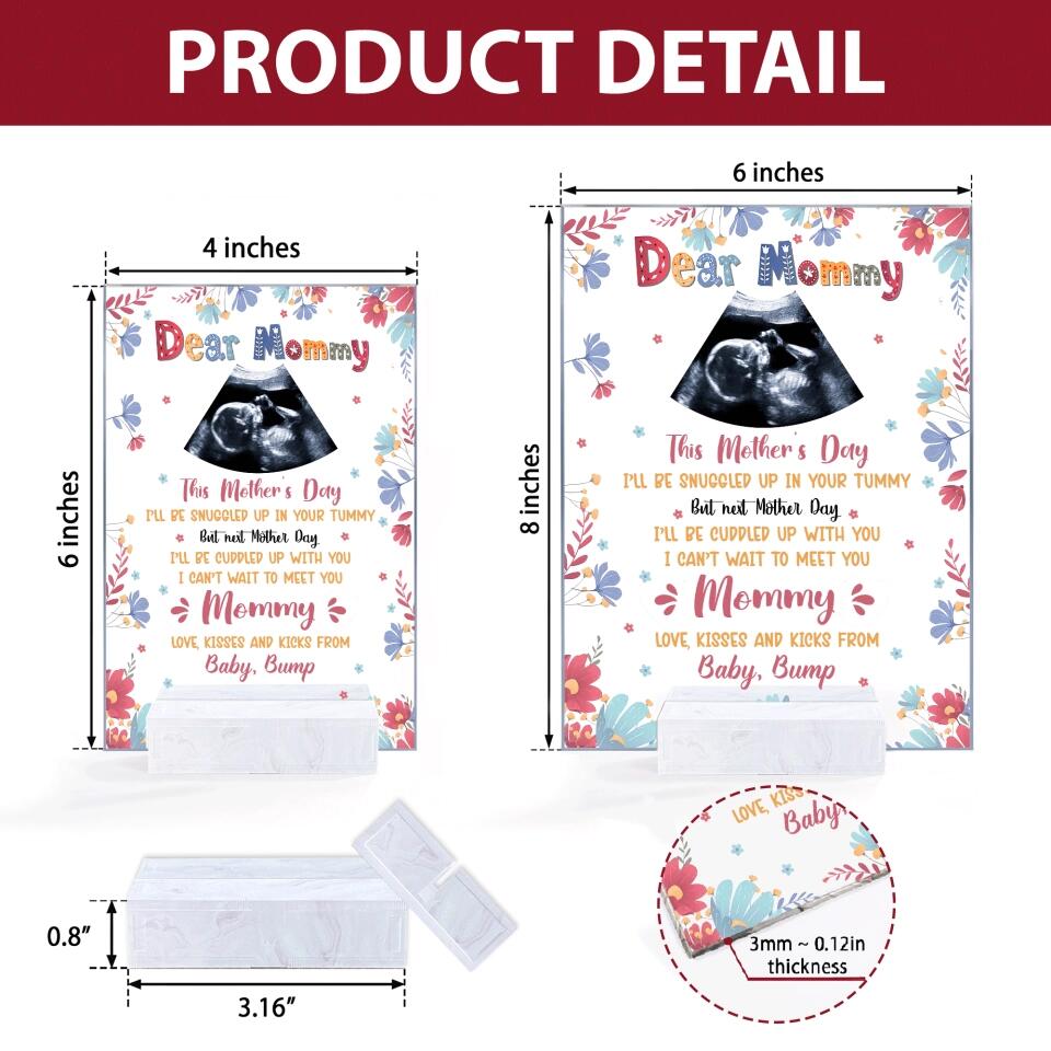 Personalized Acrylic Plaque - Gift For Mom - This Mother Day Ill Be Snuggle ARND0014