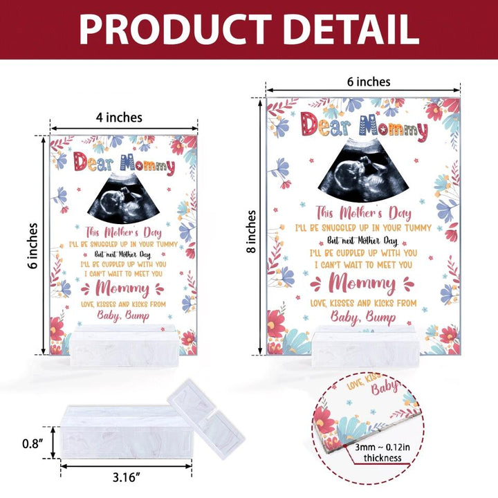 Personalized Acrylic Plaque - Gift For Mom - This Mother Day Ill Be Snuggle ARND0014