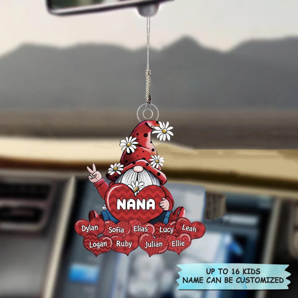 Personalized Car Hanging Ornament - Gift For Grandma - Grandma Gnome ARND0014 AGCPD024