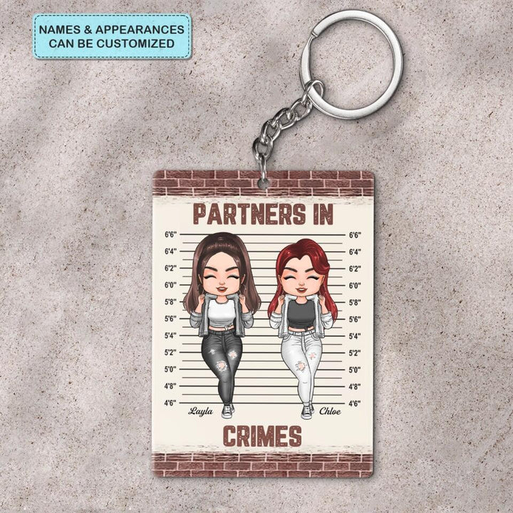 Personalized Keychain - Gift For Friend - Partners In Crime ARND037