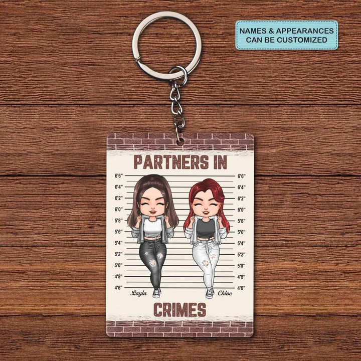 Personalized Keychain - Gift For Friend - Partners In Crime ARND037