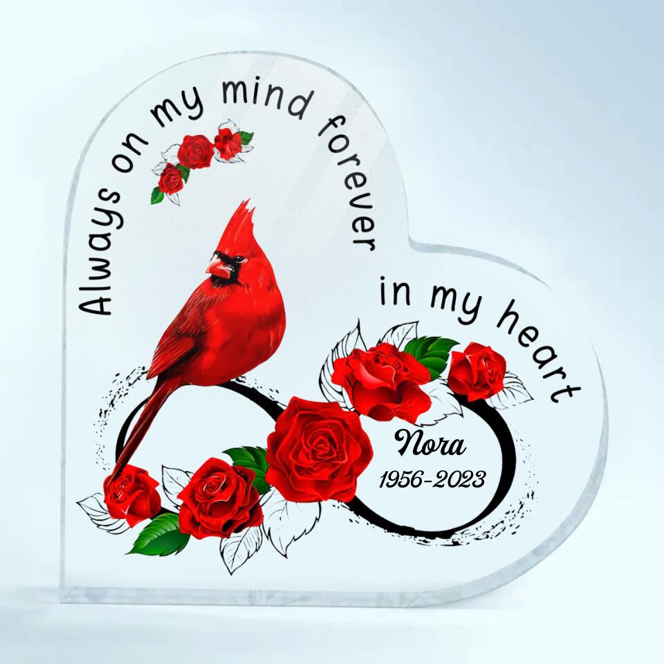 Personalized Heart-shaped Acrylic Plaque - Gift For Family Member - A Big Piece Of My Heart Lives In Heaven ARND037