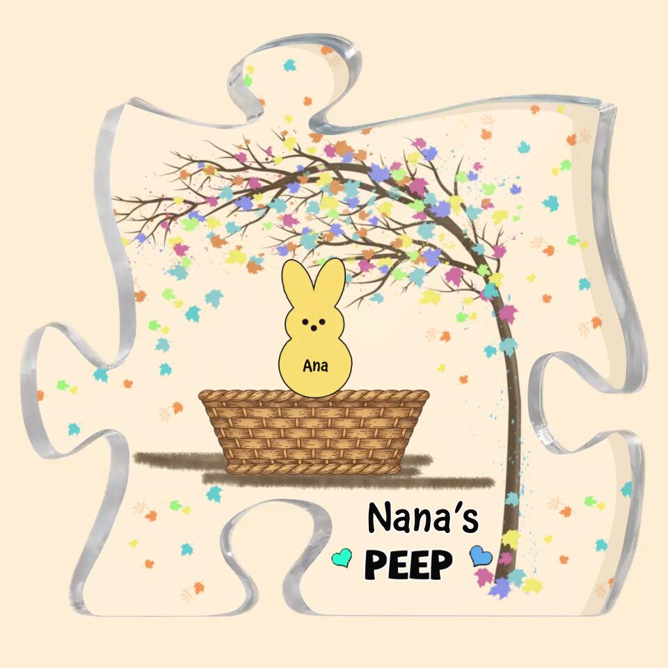 Personalized Puzzle Acrylic Plaque - Gift For Mom & Grandma - Nana's Peeps ARND018