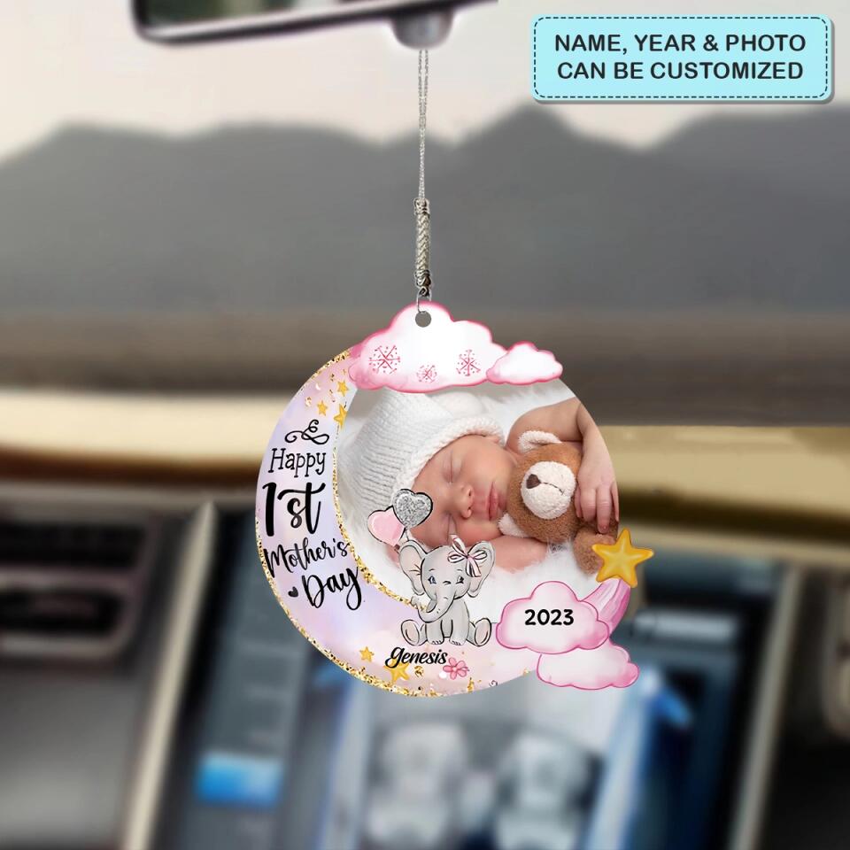 Personalized Car Hanging Ornament - Gift For Mom - Happy 1st Mother's Day ARND0014 AGCPD028