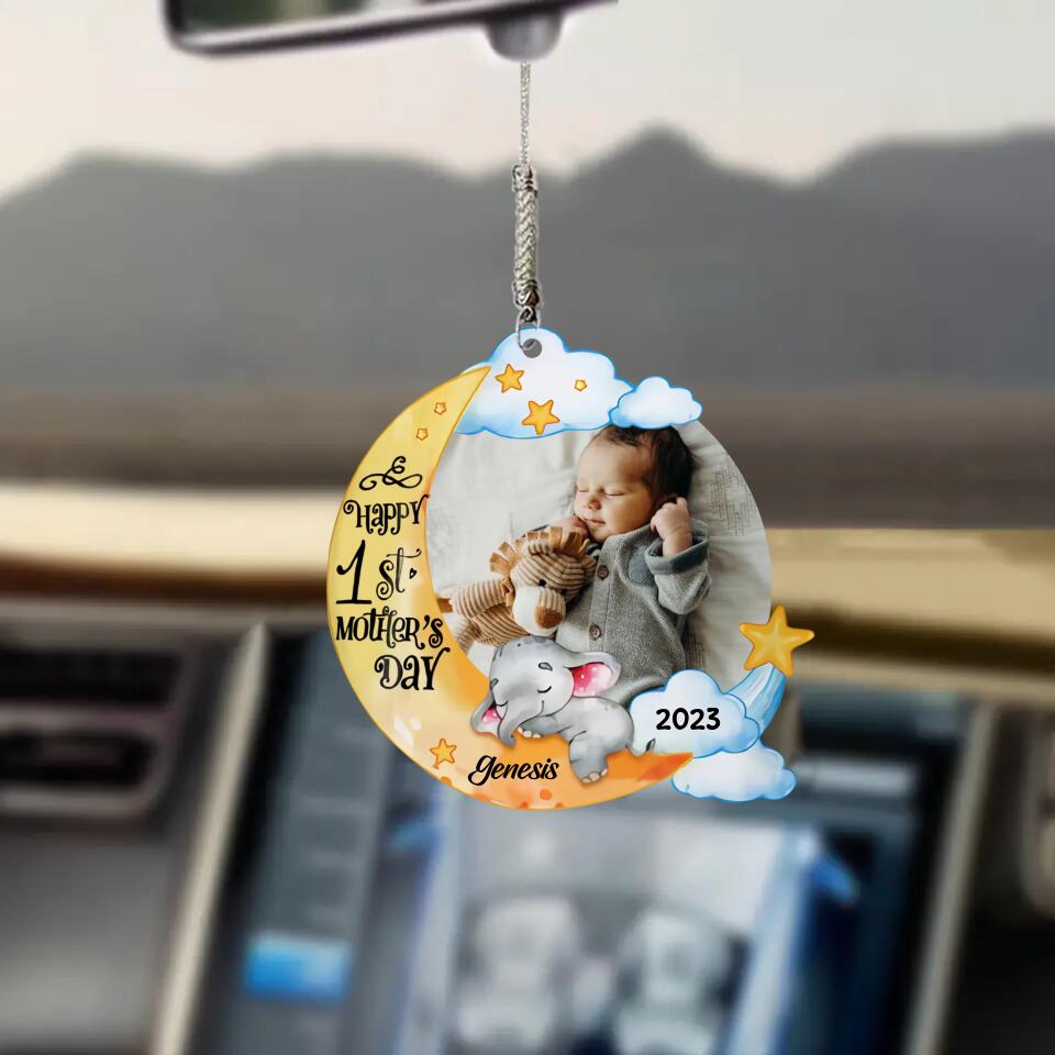 Personalized Car Hanging Ornament - Gift For Mom - Happy 1st Mother's Day ARND0014 AGCPD028
