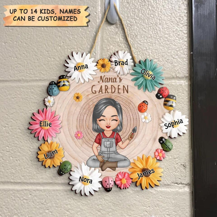 Personalized Door Sign - Gift For Grandma - Grandma Garden ARND0014