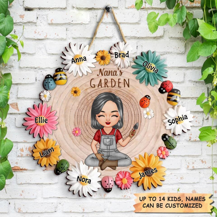 Personalized Door Sign - Gift For Grandma - Grandma Garden ARND0014