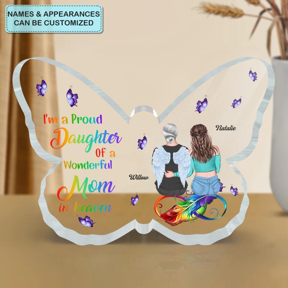 Personalized Butterfly Acrylic Plaque - Gift For Mom - Wonderful Mom In Heaven ARND018
