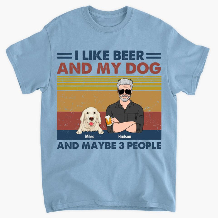Personalized T-shirt - Gift For Dog Lover - I Like Beer And My Dog ARND0014