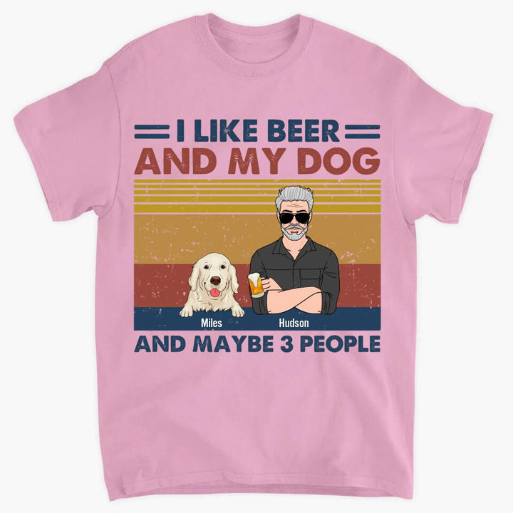 Personalized T-shirt - Gift For Dog Lover - I Like Beer And My Dog ARND0014