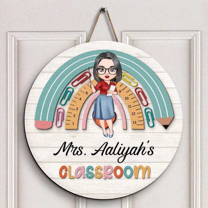 Personalized Door Sign - Gift For Teacher - Welcome To My Office ARND036