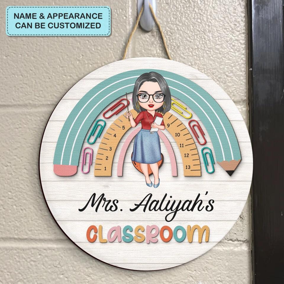 Personalized Door Sign - Gift For Teacher - Welcome To My Office ARND036
