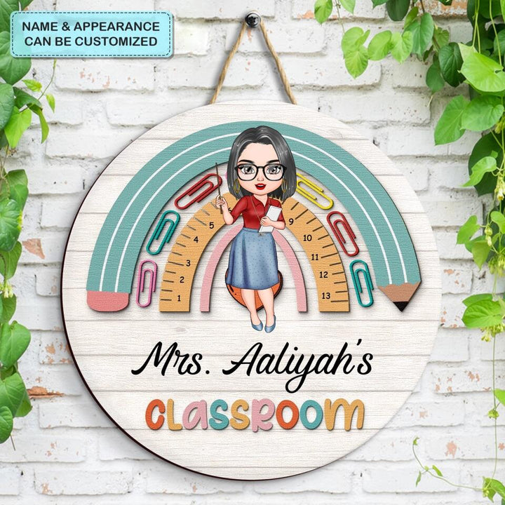 Personalized Door Sign - Gift For Teacher - Welcome To My Office ARND036