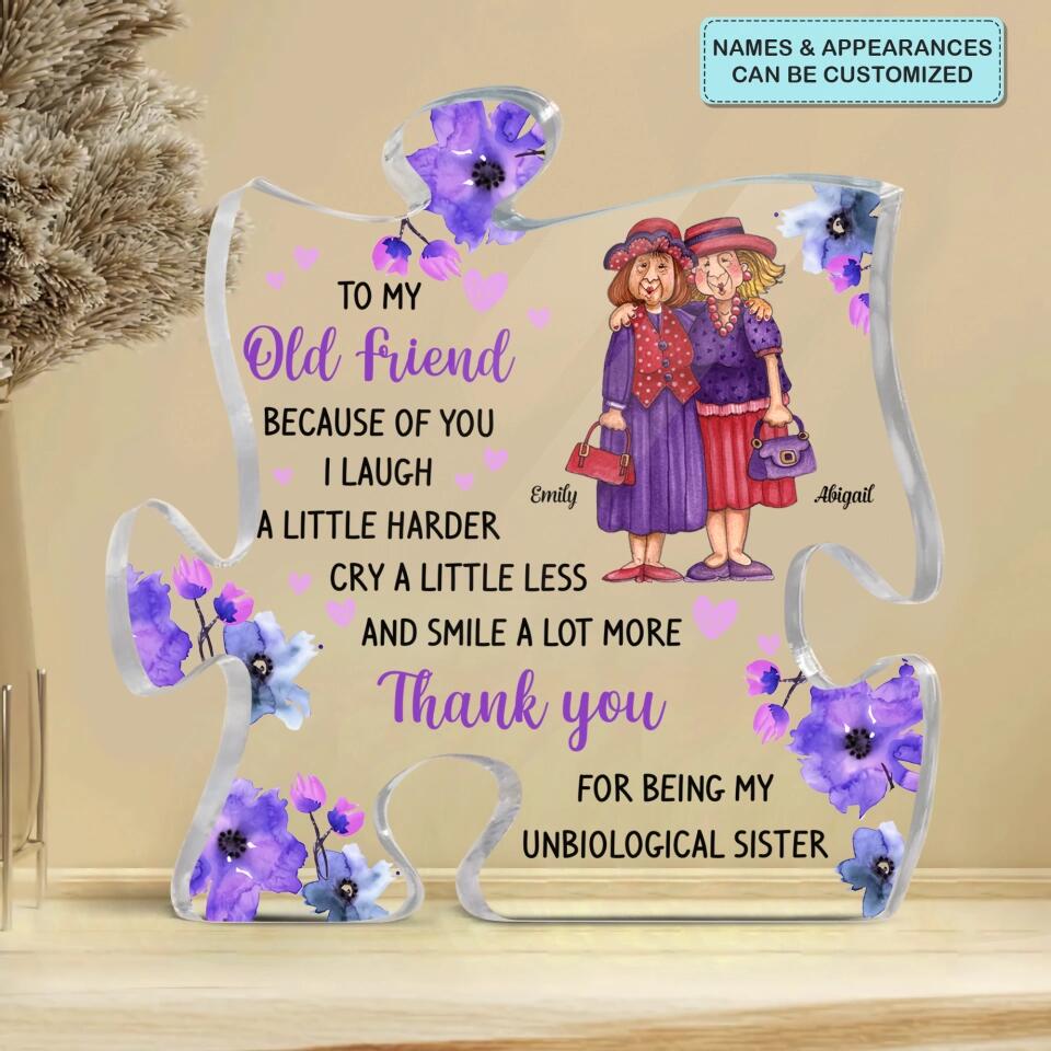 Personalized Puzzle Acrylic Plaque - Gift For Friend - To My Old Friend ARND0014