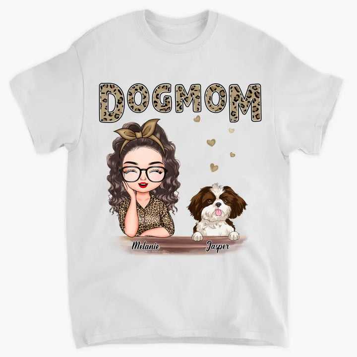 Personalized T-shirt - Gift For Dog Lover - Dog Mom Leopard ARND0014