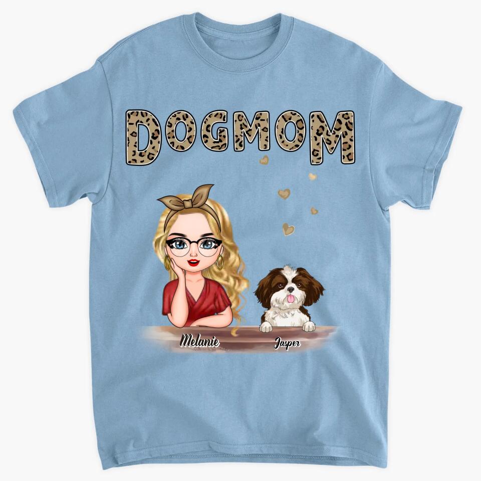 Personalized T-shirt - Gift For Dog Lover - Dog Mom Leopard ARND0014