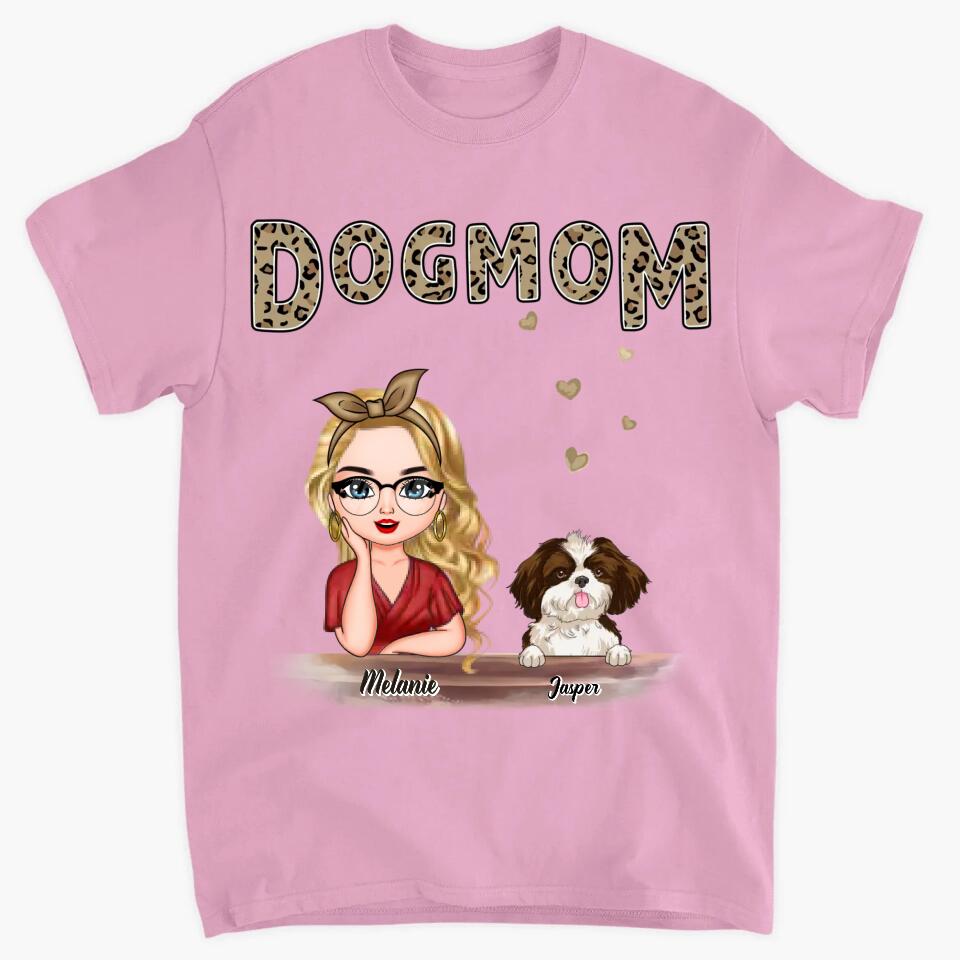 Personalized T-shirt - Gift For Dog Lover - Dog Mom Leopard ARND0014