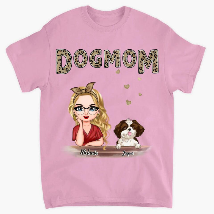 Personalized T-shirt - Gift For Dog Lover - Dog Mom Leopard ARND0014