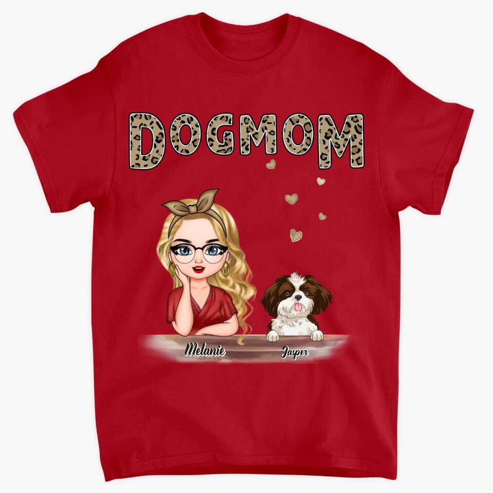 Personalized T-shirt - Gift For Dog Lover - Dog Mom Leopard ARND0014