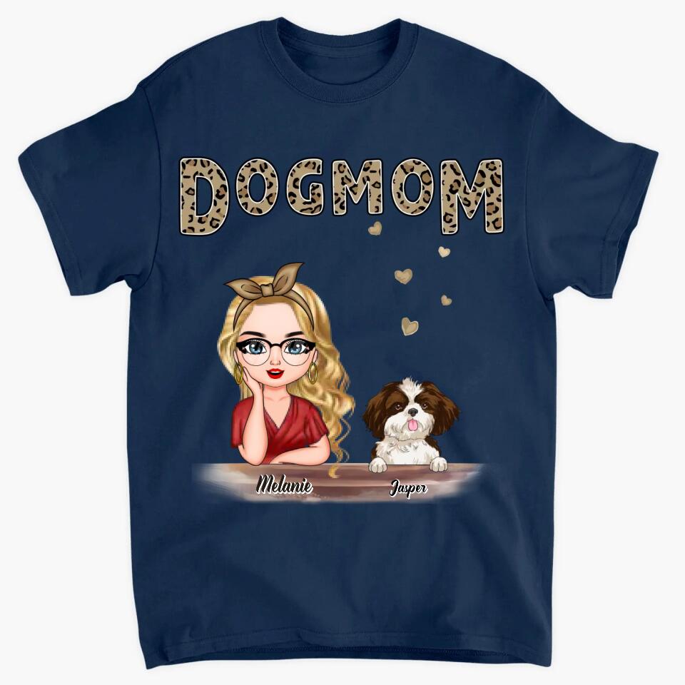 Personalized T-shirt - Gift For Dog Lover - Dog Mom Leopard ARND0014