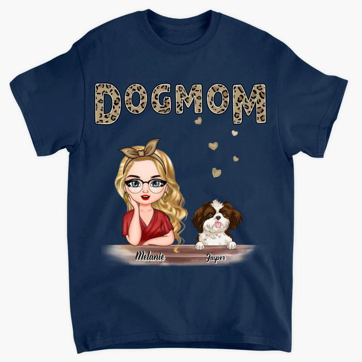Personalized T-shirt - Gift For Dog Lover - Dog Mom Leopard ARND0014