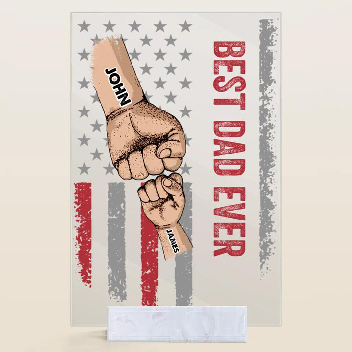 Personalized Acrylic Plaque - Gift For Family - Best Dad Ever Best Mom Ever Mother's Day Father's Day ARND0014